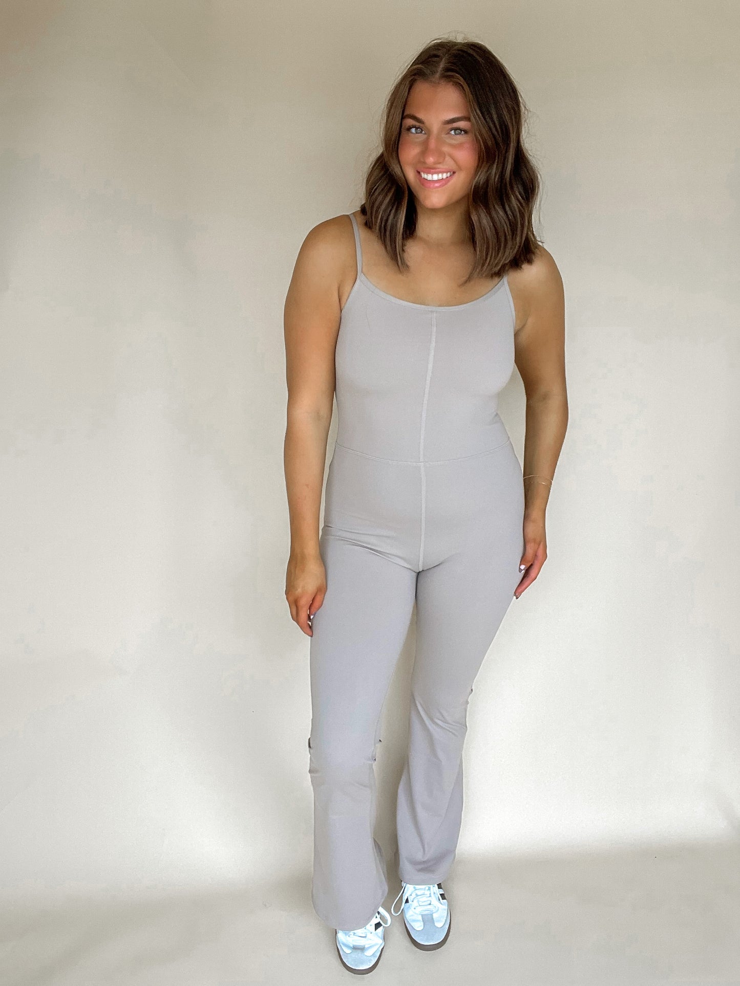 Taupe Flare Jumpsuit